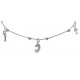 Sterling Silver Anklet with Sea Life Charms for evil eye protection