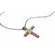 Artisan Crafted  Sterling Silver Cross Necklace for evil eye protection