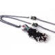 Designer Enameled Tassle Necklace for evil eye protection