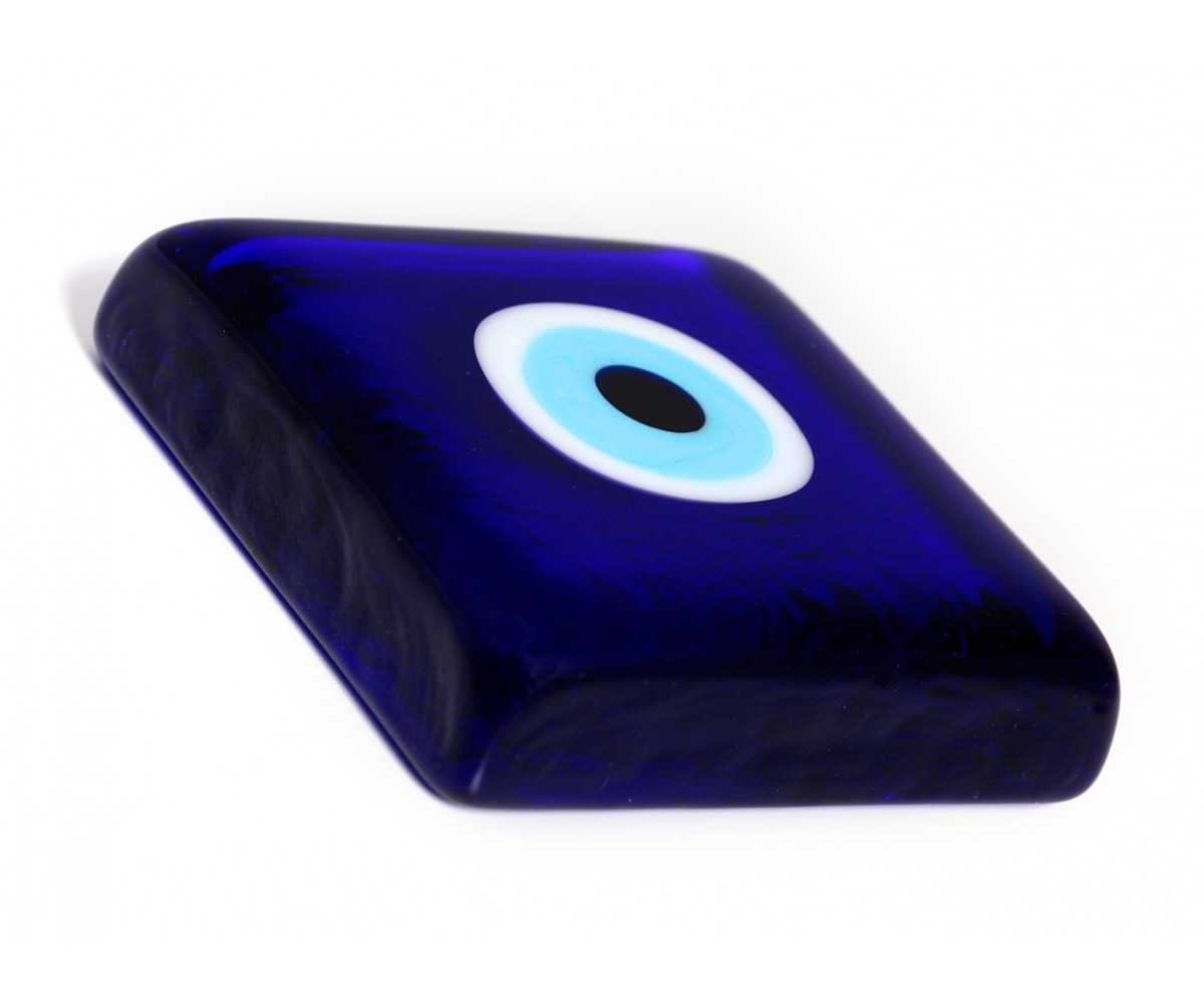 Evil Eye Square Glass Paperweight for evil eye protection