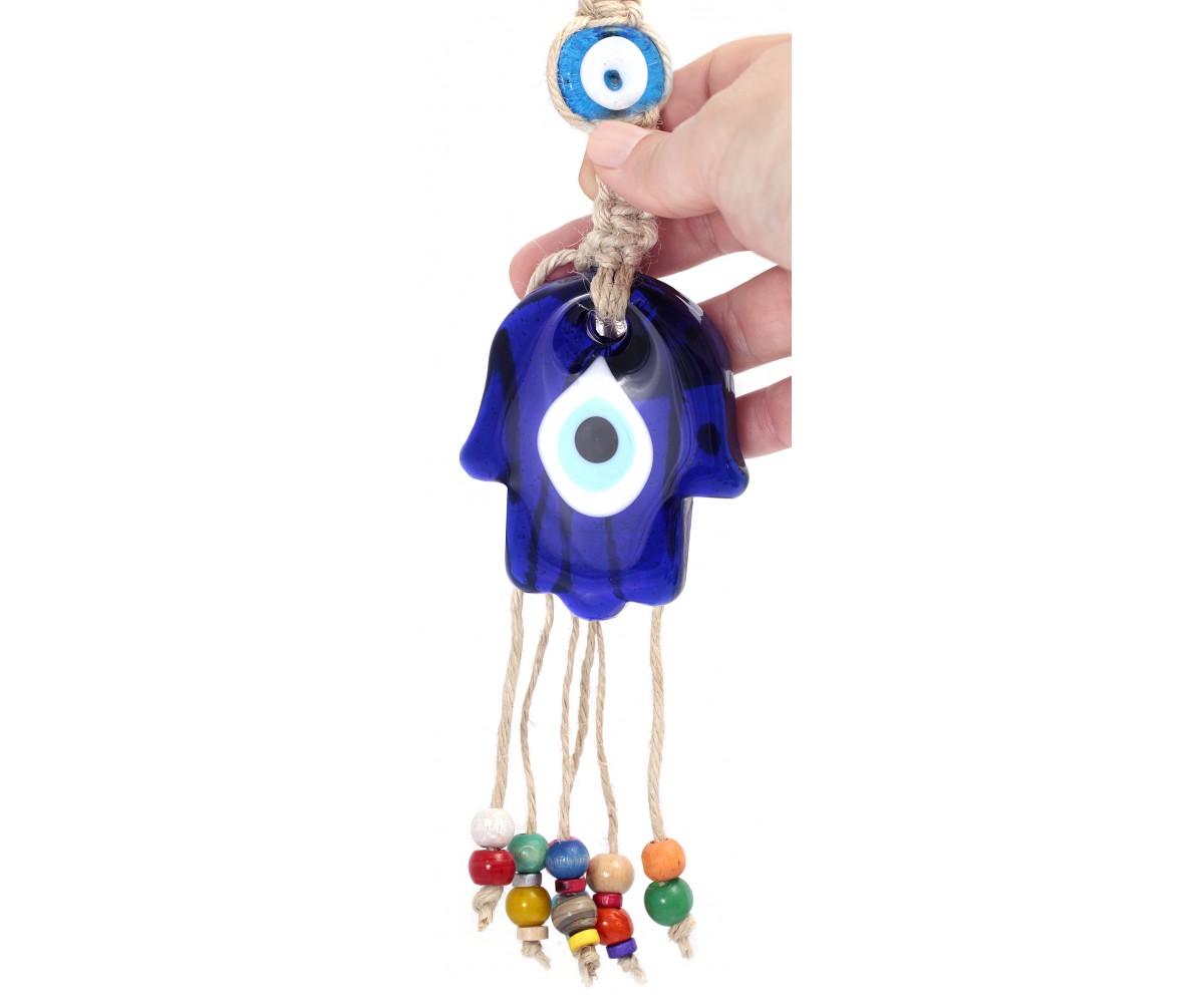 Hamsa Wall Hanging with Blue Evil Eye for evil eye protection