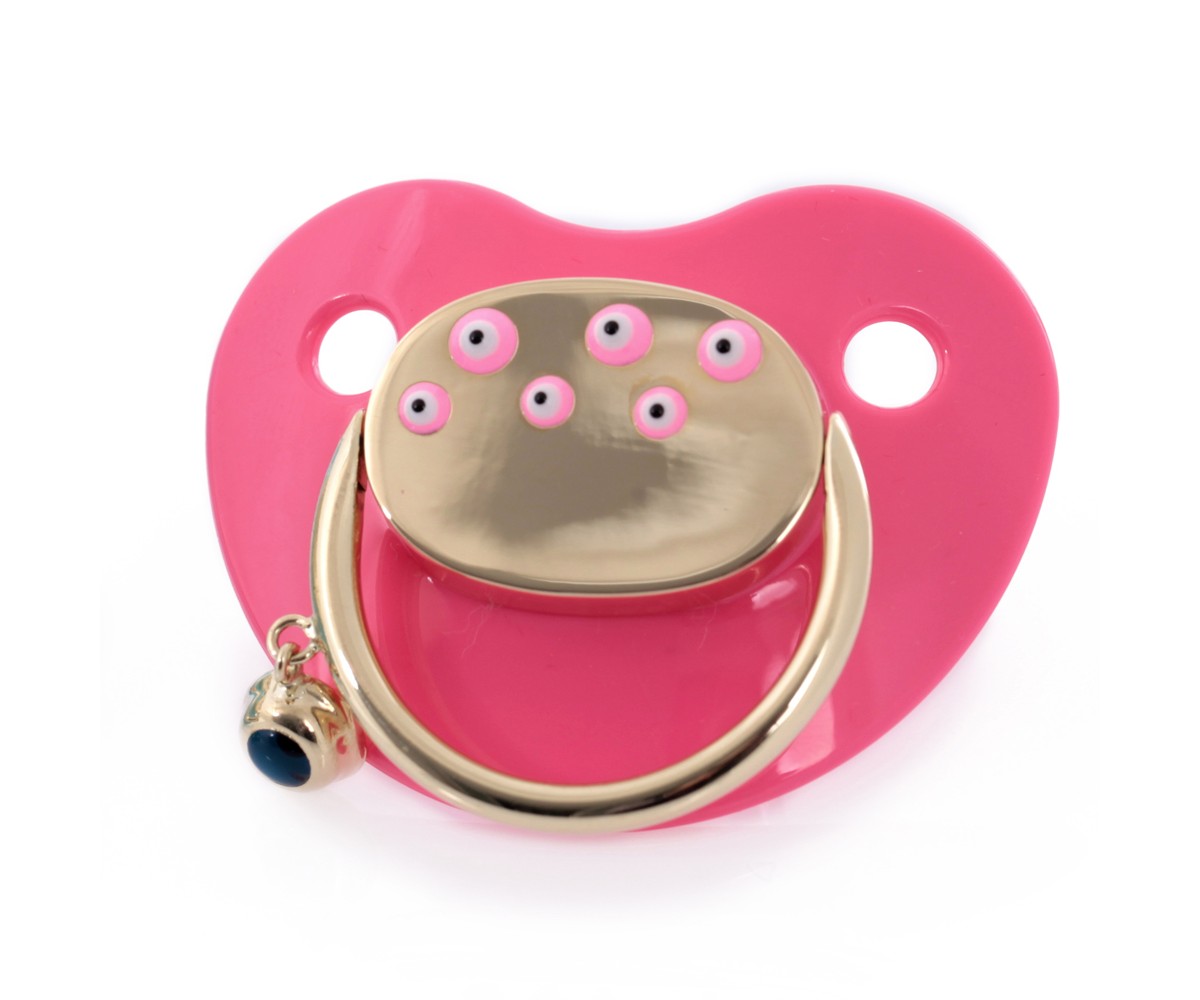 Pacifier for Baby Girl with Evil Eye for evil eye protection