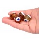 Amber Color Turkish Eye Beads - 15 pcs for evil eye protection