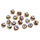 Amber Color Turkish Eye Beads - 15 pcs for evil eye protection
