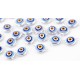 Ceramic Evil Eye Beads Turquoise - 30 pcs for evil eye protection