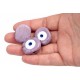 Evil Eye Beads Lilac One Sided - 15 pcs