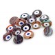 Evil Eye Beads Mixed Nature Colors One Sided - 15 pcs