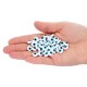 Evil Eye Beads White Double Sided Without Hole - 50 pcs for evil eye protection