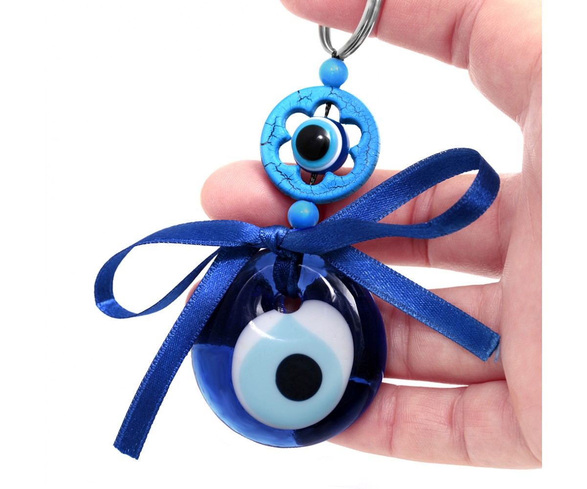 Evil Eye Car Mirror Hanging with Evil Eye Charm of Protection for evil eye protection