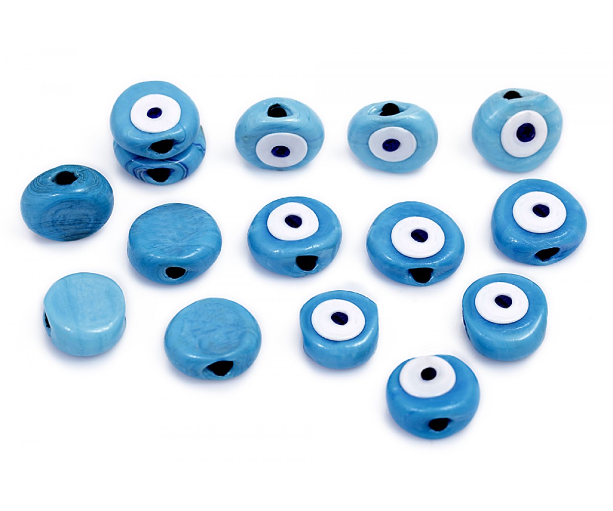 Greek Mati Evil Eye Beads - 15 pcs for evil eye protection