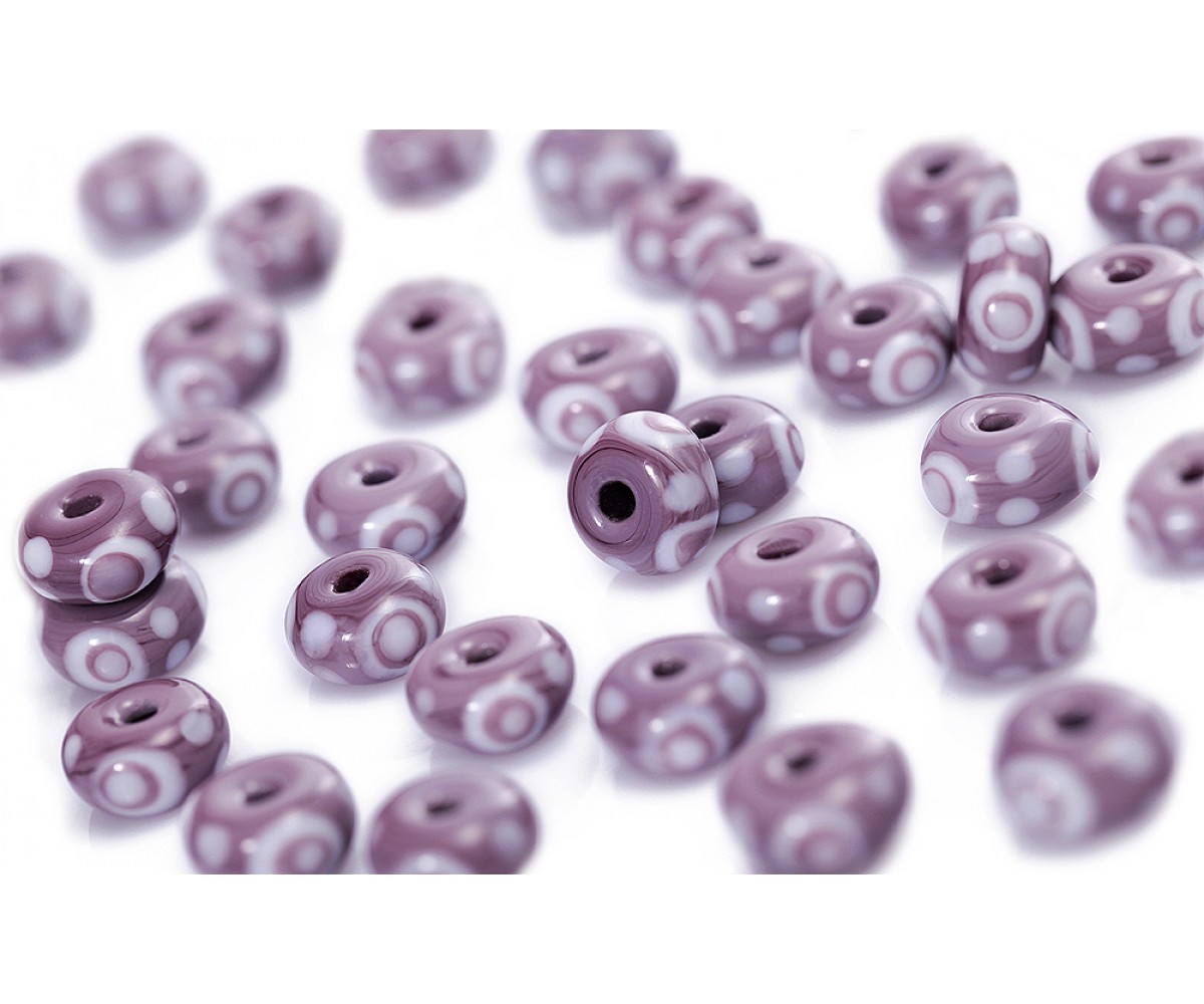 Lilac Evil Eye Beads  - 50 pcs for evil eye protection
