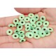 One Sided Eye Beads Green - 50 pcs for evil eye protection