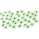 One Sided Eye Beads Green - 50 pcs for evil eye protection