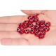 One Sided Eye Beads Red - 50 pcs