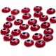 One Sided Eye Beads Red - 50 pcs for evil eye protection