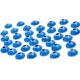 One Sided Eye Beads Transparent Blue - 50 pcs for evil eye protection