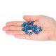 One Sided Eye Beads Transparent Blue - 50 pcs