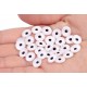 One Sided Eye Beads White - 50 pcs for evil eye protection