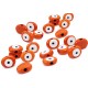 Orange Evil Eye Beads  - 15 pcs for evil eye protection