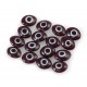 Oval Evil Eye Beads Dark Brown Double Sided Without Hole - 50 pcs for evil eye protection