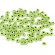 Oval Evil Eye Beads Green Double Sided Without Hole - 50 pcs for evil eye protection