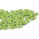 Oval Evil Eye Beads Green Double Sided Without Hole - 50 pcs for evil eye protection