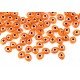 Oval Evil Eye Beads Orange Double Sided Without Hole - 50 pcs