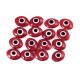 Oval Evil Eye Beads Red Double Sided Without Hole - 50 pcs for evil eye protection