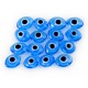 Oval Evil Eye Beads Transparent Blue Double Sided Without Hole - 50 pcs