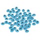 Oval Evil Eye Beads Turquoise Double Sided Without Hole - 50 pcs for evil eye protection