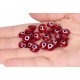 Red Evil Eye Beads Double Sided Without Hole - 50 pcs for evil eye protection