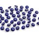 Silver Evil Eye Beads Blue Double Sided - 50 pcs for evil eye protection