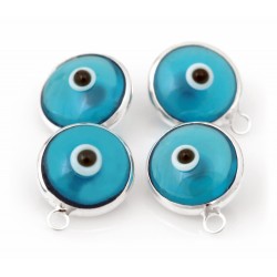 8mm Evil Eye Beads, Turkish Evil Eye, Nazar Blue Evil Eye Glass Beads,Round  bead