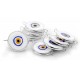 Silver Evil Eye Beads White Double Hook - 20 pcs for evil eye protection