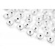 Silver Evil Eye Beads White Double Sided - 50 pcs for evil eye protection