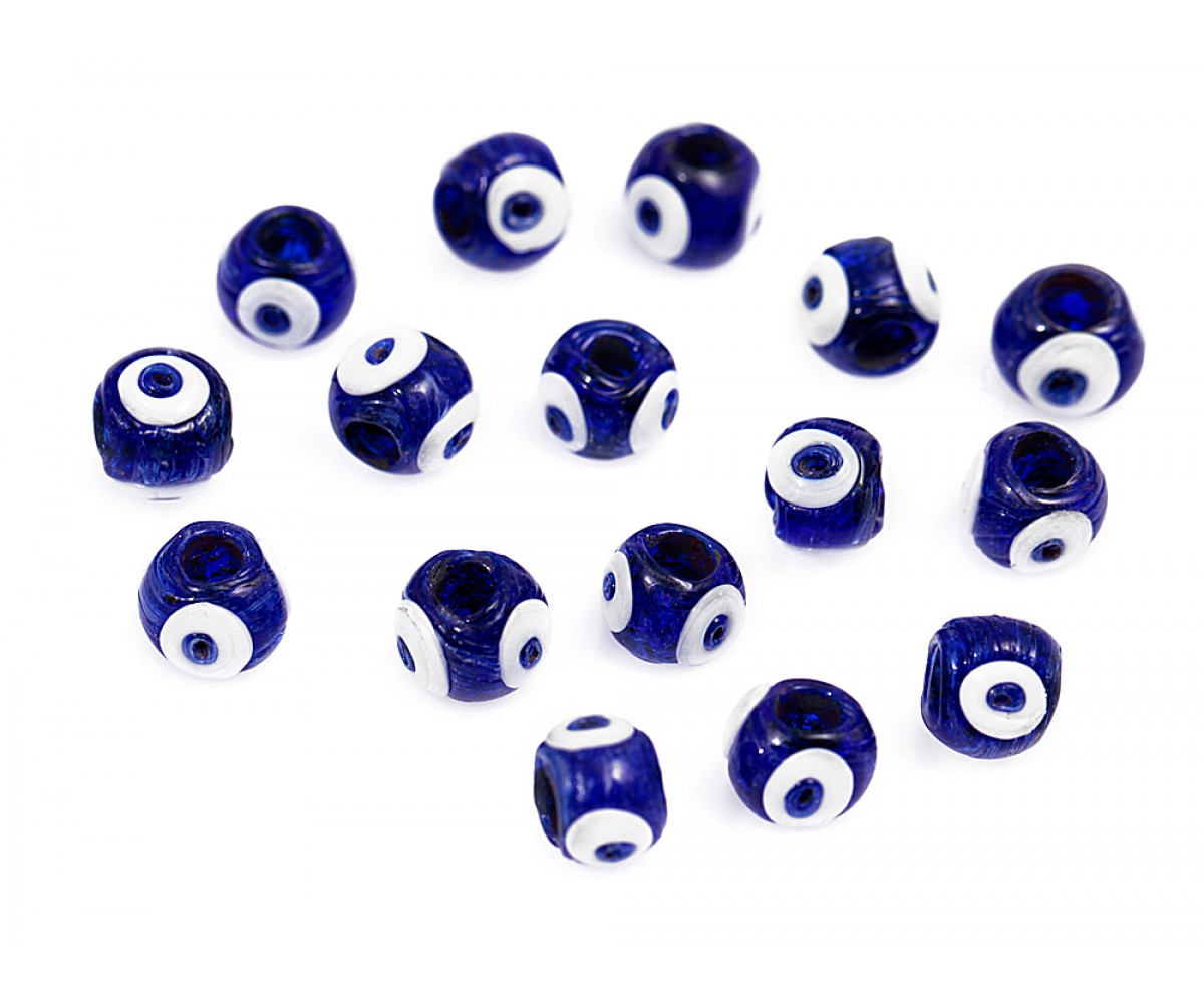 Small Evil Eye Beads - 15 pcs for evil eye protection