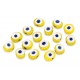 Turkish Evil Eye Beads Yellow One Sided - 15 pcs for evil eye protection