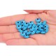 Turquoise Evil Eye Beads Double Sided - 50 pcs for evil eye protection