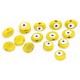 Yellow Evil Eye Beads - 15 pcs for evil eye protection