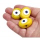 Yellow Evil Eye Beads - 15 pcs