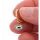 Fashion Evil Eye Earrings. 18K Gold plating over brass, enameled eye symbol.