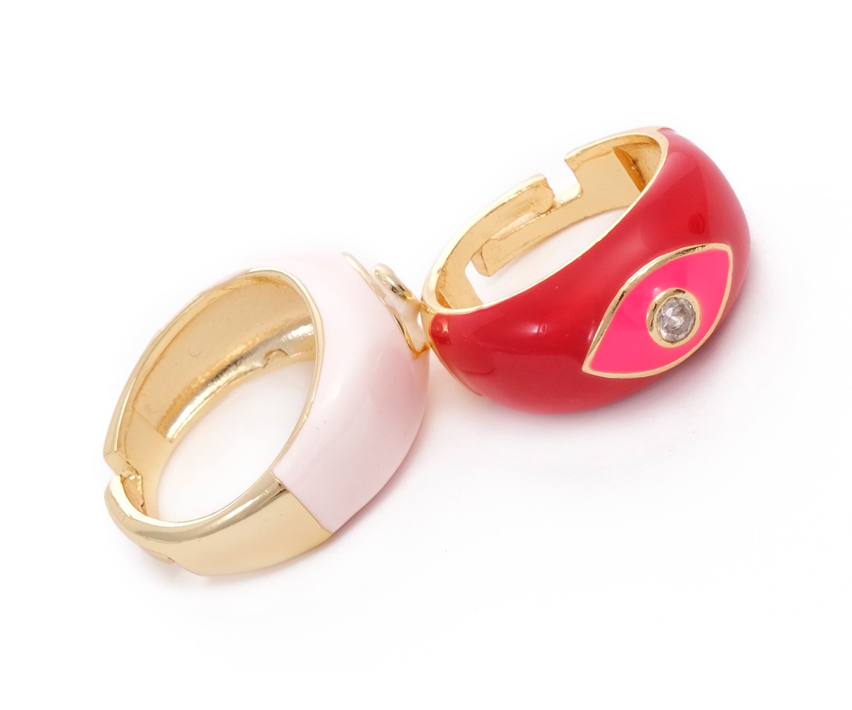 Adjustable Colorful Enamel Ring