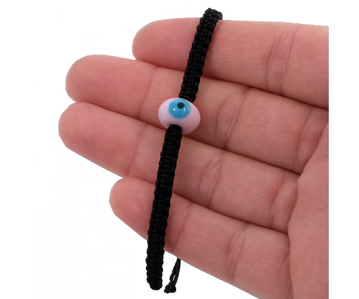 Handmade Macrame Bracelet with Evil Eye Bead for evil eye protection