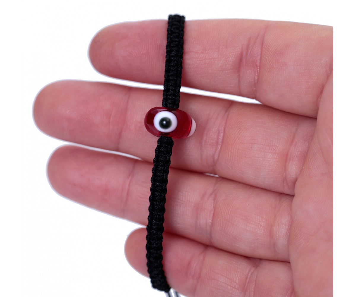 Macrame Evil Eye Glass Bead Bracelet for evil eye protection