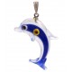Murano Evil Eye Dolphin Pendant for evil eye protection