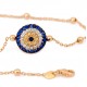 Celebrity Inspired Gold Evil Eye Bracelet for evil eye protection