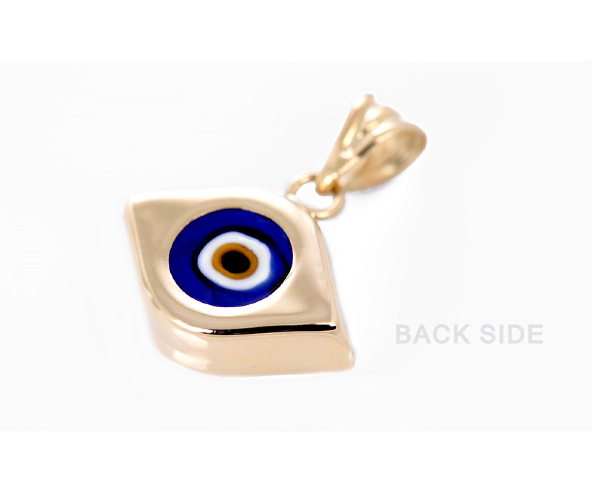14K Gold Evil Eye Pendant for evil eye protection