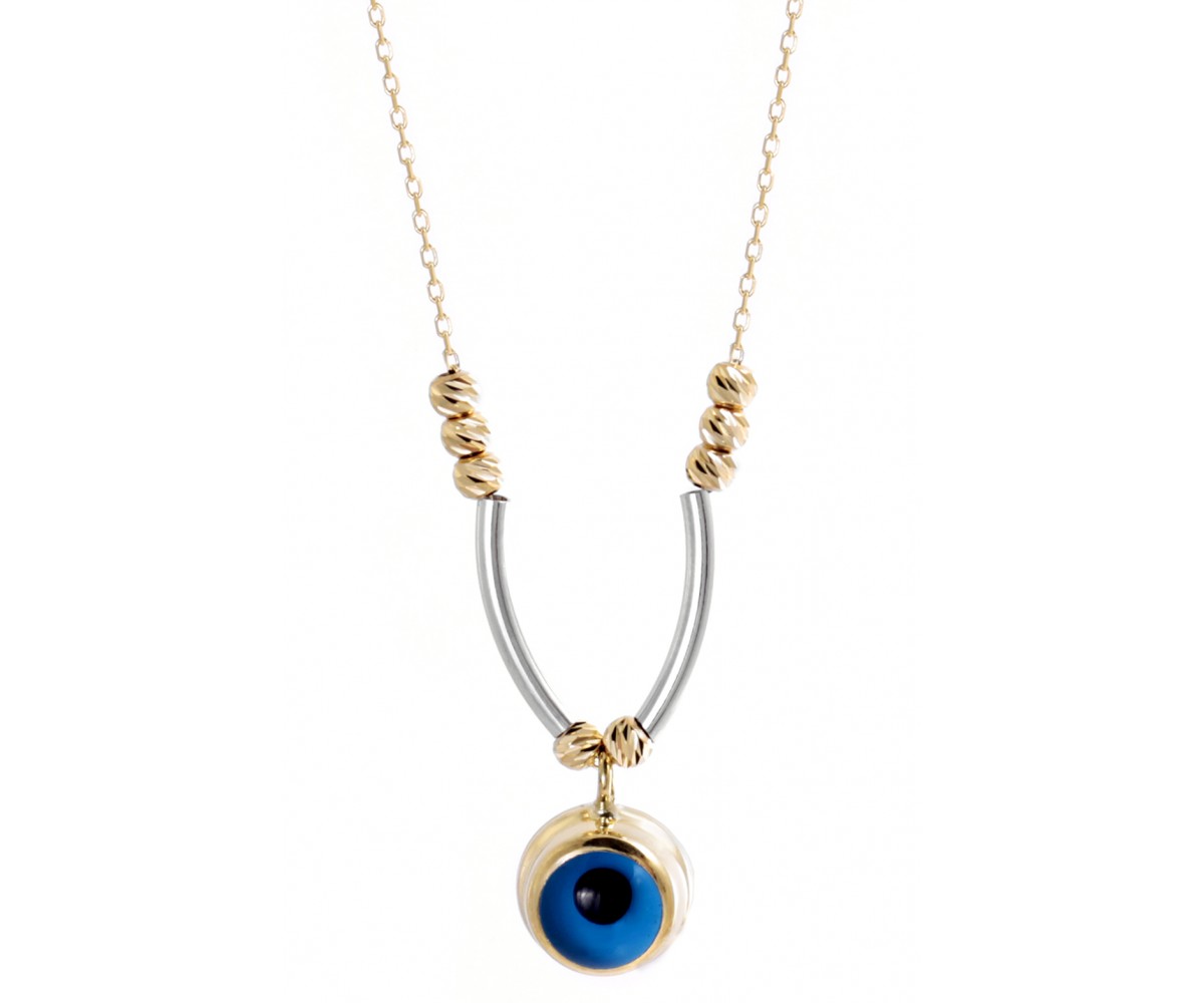 Gold Evil Eye Necklace for evil eye protection