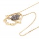 Gold Hamsa Necklace for evil eye protection