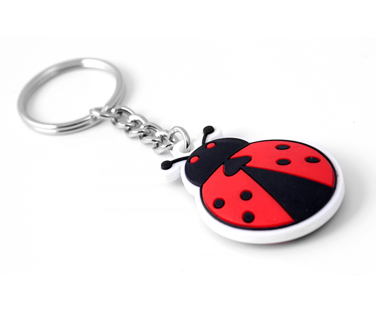 Cute Keychains - Two Pieces Silicone Ladybird for evil eye protection
